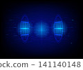Abstract Futuristic Global Network and Cyber Technology Background 141140148