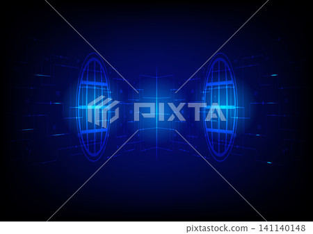 Abstract Futuristic Global Network and Cyber Technology Background Abstract Futuristic Global Network and Cyber Technology Background 141140148