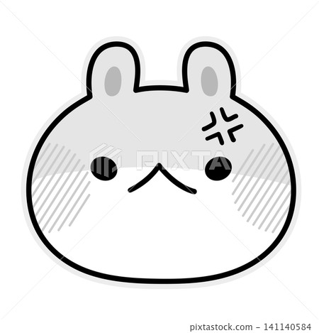 一幅可愛的黑白插畫,畫的是一隻看起來很生氣的兔子。 一幅可愛的黑白插畫,畫的是一隻看起來很生氣的兔子。 141140584