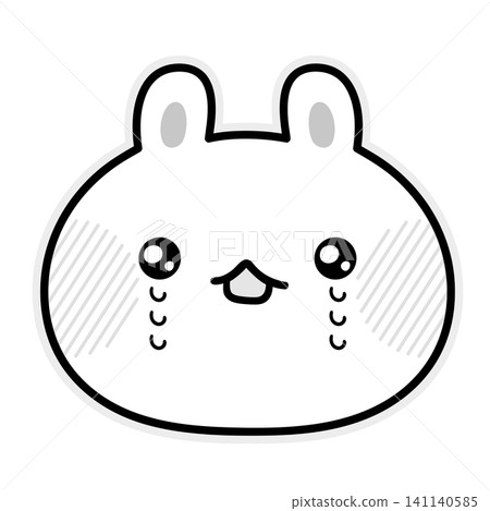 一幅可愛的黑白插畫,畫的是一隻會哭的兔子。 一幅可愛的黑白插畫,畫的是一隻會哭的兔子。 141140585