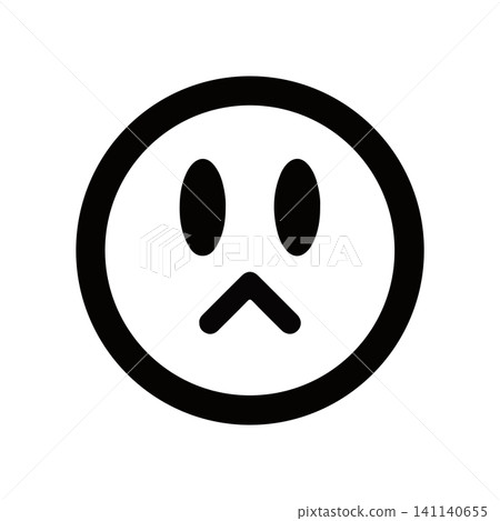Worried face icon (vector) Worried face icon (vector) 141140655