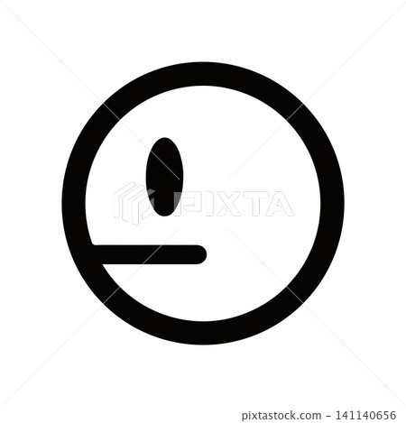 Vector icon of a face looking to the side. Vector icon of a face looking to the side. 141140656