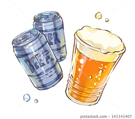 啤酒/夏季節慶/經典/美食/插畫素材 啤酒/夏季節慶/經典/美食/插畫素材 141141407