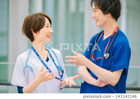 Medical staff working in hospitals: doctors and nurses Medical staff working in hospitals: doctors and nurses 141142146