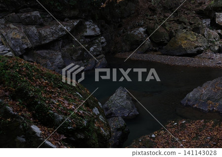 景觀與秋葉和河流 景觀與秋葉和河流 141143028