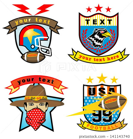 Vector set of different sport logos illustration 141143740