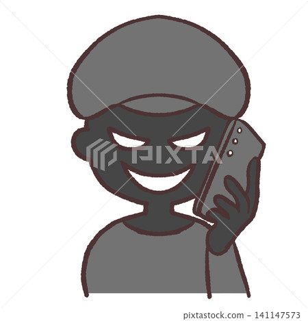 Illustration of a bad person using a smartphone Illustration of a bad person using a smartphone 141147573
