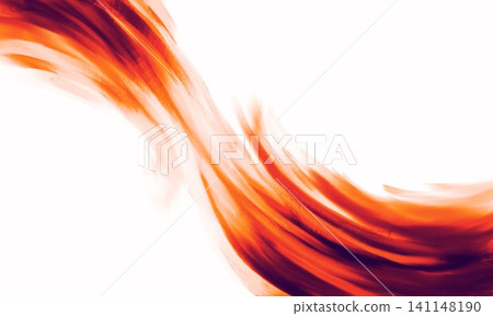 Abstract Orange and Red Flowing Brushstroke Background with Curved Wave on White Abstract Orange and Red Flowing Brushstroke Background with Curved Wave on White 141148190