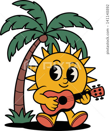 beach, cartoon, character 141148892