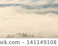 A mountain wrapped in a sea of clouds 141149108