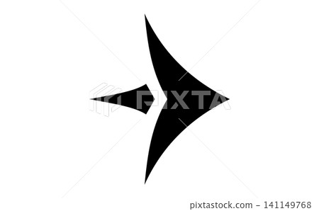 Linear minimalist arrow graphic, Outline geometric pointer icon, Double wireframe arrow symbol, Simple black direction element Linear minimalist arrow graphic, Outline geometric pointer icon, Double wireframe arrow symbol, Simple black direction element 141149768