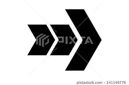 Triangular frame arrow icon, Geometric hollow pointer symbol, Black open arrowhead graphic, Minimalist border direction layout Triangular frame arrow icon, Geometric hollow pointer symbol, Black open arrowhead graphic, Minimalist border direction layout 141149776