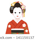 Illustration of a Kyoto geisha 141150137