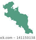Kyoto Prefecture map silhouette material 141150138