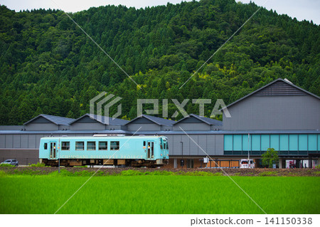 A local train running through fresh greenery 141150338