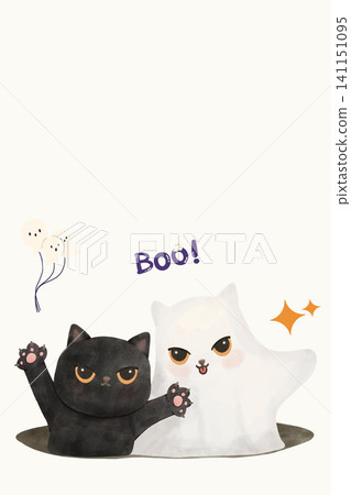 Black Cat and Cute Ghost Halloween Watercolor Nursery Wall Art Print for Kids Room Decor Black Cat and Cute Ghost Halloween Watercolor Nursery Wall Art Print for Kids Room Decor 141151095