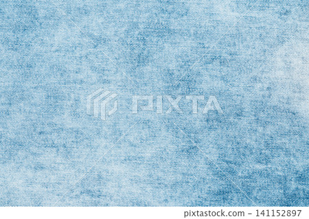 Light blue acid wash denim fabric texture background 141152897