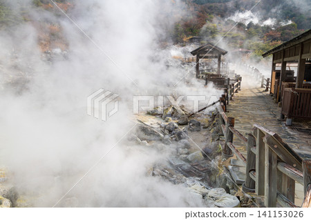在雲仙地獄谷和大糸地獄,空氣中瀰漫著硫磺的氣味。 在雲仙地獄谷和大糸地獄,空氣中瀰漫著硫磺的氣味。 141153026