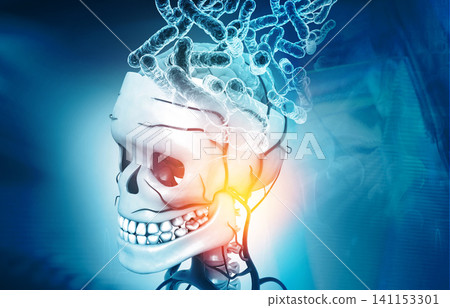 Virus attacking a human brain Virus attacking a human brain 141153301