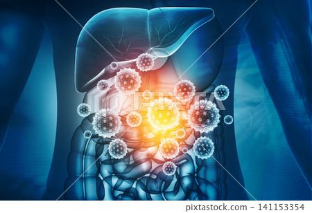 Virus attacks human digestive system Virus attacks human digestive system 141153354