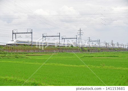 Tokaido Shinkansen, Shin-Yokohama - Odawara, JR West, N700A series 4000 series, F1 formation (Hakata), Nozomi Tokaido Shinkansen, Shin-Yokohama - Odawara, JR West, N700A series 4000 series, F1 formation (Hakata), Nozomi 141153681
