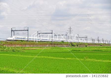 Tokaido Shinkansen, Shin-Yokohama - Odawara, JR West, N700A series 4000 series, F8 formation (Hakata), Nozomi Tokaido Shinkansen, Shin-Yokohama - Odawara, JR West, N700A series 4000 series, F8 formation (Hakata), Nozomi 141153682