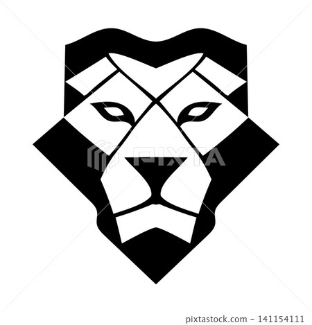 Geometric Lion Face Icon Design Geometric Lion Face Icon Design 141154111