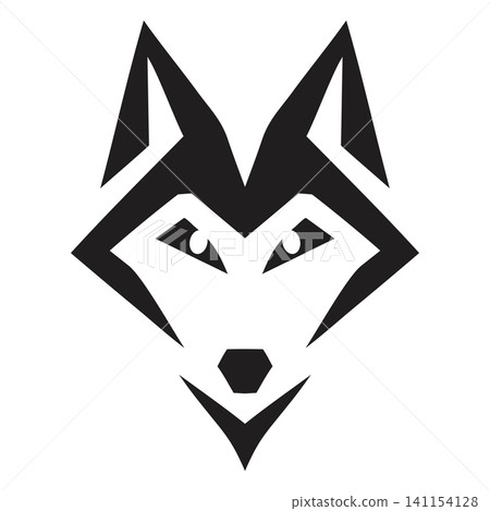 Abstract Wild Wolf Face Symbol Abstract Wild Wolf Face Symbol 141154128