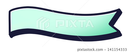 Gentle ribbon frame with shadow, green 141154333
