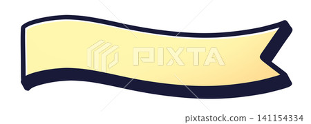 Gentle ribbon frame with shadow, yellow Gentle ribbon frame with shadow, yellow 141154334