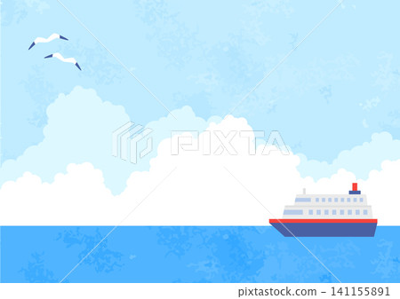簡單的天空和海洋背景素材 簡單的天空和海洋背景素材 141155891