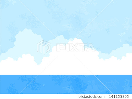 簡單的天空和海洋背景素材 簡單的天空和海洋背景素材 141155895