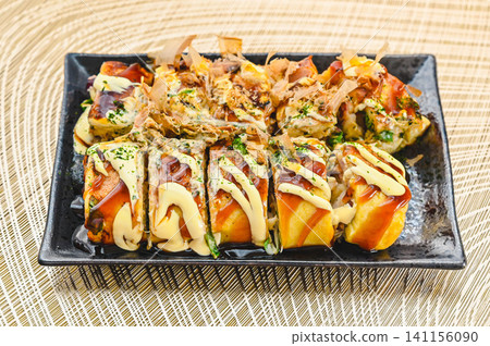 Easy cubed octopus in an egg roll pan Easy cubed octopus in an egg roll pan 141156090