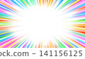 Concentration lines frame, colorful, 16:9 aspect ratio, transparent. 141156125