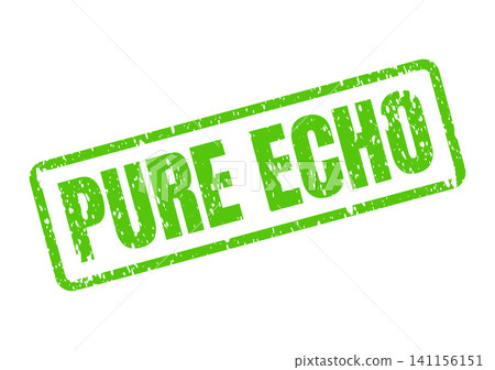 Commercial green grunge rubber stamp with the positive message Pure Echo Commercial green grunge rubber stamp with the positive message Pure Echo 141156151