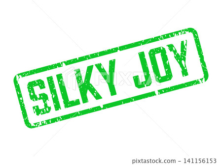 Commercial green grunge rubber stamp with the positive message Silky Joy Commercial green grunge rubber stamp with the positive message Silky Joy 141156153
