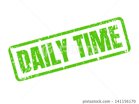 Vibrant Green Daily Time distressed rubber stamp for efficient scheduling and routine notifications Vibrant Green Daily Time distressed rubber stamp for efficient scheduling and routine notifications 141156170