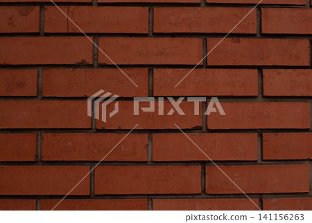 Orange brick wall texture pattern background.  141156263