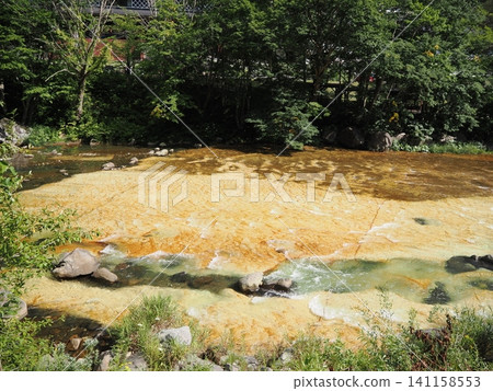 White silk flooring on the Osaru River White silk flooring on the Osaru River 141158553