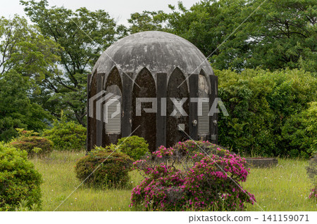 Dome architecture, building, park, monument, circular structure, concrete, greenery, urban landscape, Japan Dome architecture, building, park, monument, circular structure, concrete, greenery, urban landscape, Japan 141159071