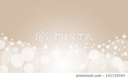 背景為米色,底部散佈著許多白色散景球體。 背景為米色,底部散佈著許多白色散景球體。 141159393