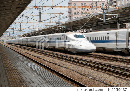 The Tokaido Shinkansen passing through Gifu-Hashima Station The Tokaido Shinkansen passing through Gifu-Hashima Station 141159487