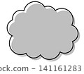 Hand-drawn style cloud-shaped frame (gray) 141161283