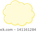 Hand-drawn style cloud-shaped frame (yellow) 141161284