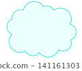 Hand-drawn style cloud-shaped frame (light blue) 141161303