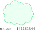 Hand-drawn style cloud-shaped frame (green) 141161344
