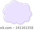 Hand-drawn style cloud-shaped frame (purple) 141161358