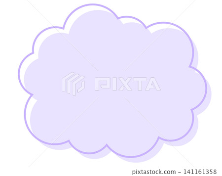 Hand-drawn style cloud-shaped frame (purple) Hand-drawn style cloud-shaped frame (purple) 141161358