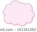 Hand-drawn style cloud-shaped frame (pink) 141161362