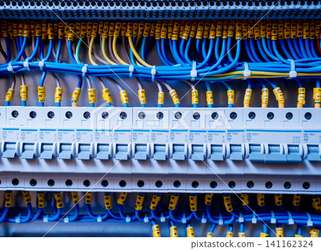 Voltage switchboard with circuit breakers. Voltage switchboard with circuit breakers. 141162324